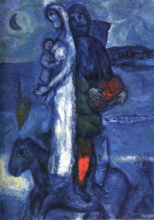 Fisherman's Family painting - Marc Chagall Fisherman's Family art painting